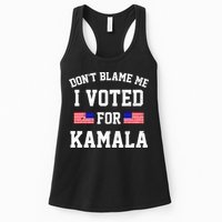 Dont Blame Me I Voted For Kamala Harris Distressed Womens Tank Top