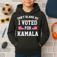 Dont Blame Me I Voted For Kamala Harris Distressed Kids Hoodie