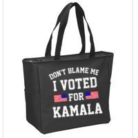 Dont Blame Me I Voted For Kamala Harris Distressed Zip Tote Bag