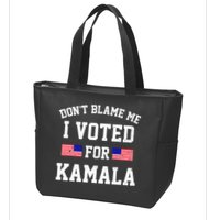 Dont Blame Me I Voted For Kamala Harris Distressed Zip Tote Bag