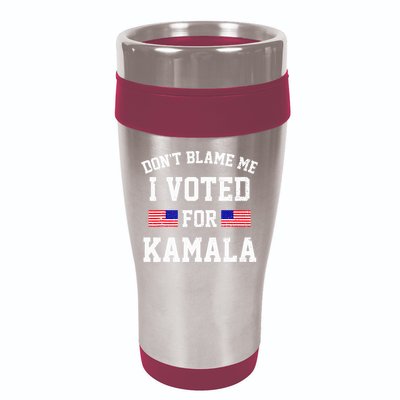 Dont Blame Me I Voted For Kamala Harris Distressed 16oz Travel Tumbler