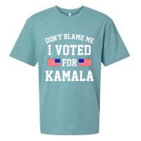 Dont Blame Me I Voted For Kamala Harris Distressed Sueded Cloud Jersey T-Shirt