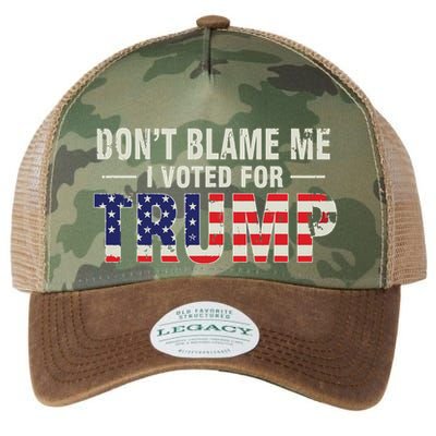 Dont Blame Me I Voted For Trump Vintage Usa Flag Patriots Legacy Tie Dye Trucker Hat