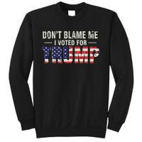 Dont Blame Me I Voted For Trump Vintage Usa Flag Patriots Sweatshirt