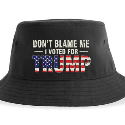 Dont Blame Me I Voted For Trump Vintage Usa Flag Patriots Sustainable Bucket Hat