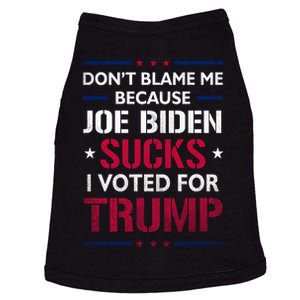 Don't Blame Me Joe Biden Sucks I Voted For Trump USA Flag Doggie Tank