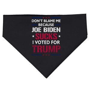 Don't Blame Me Joe Biden Sucks I Voted For Trump USA Flag USA-Made Doggie Bandana