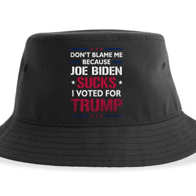 Don't Blame Me Joe Biden Sucks I Voted For Trump USA Flag Sustainable Bucket Hat