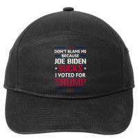 Don't Blame Me Joe Biden Sucks I Voted For Trump USA Flag 7-Panel Snapback Hat