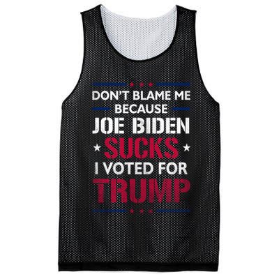 Don't Blame Me Joe Biden Sucks I Voted For Trump USA Flag Mesh Reversible Basketball Jersey Tank