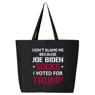 Don't Blame Me Joe Biden Sucks I Voted For Trump USA Flag 25L Jumbo Tote