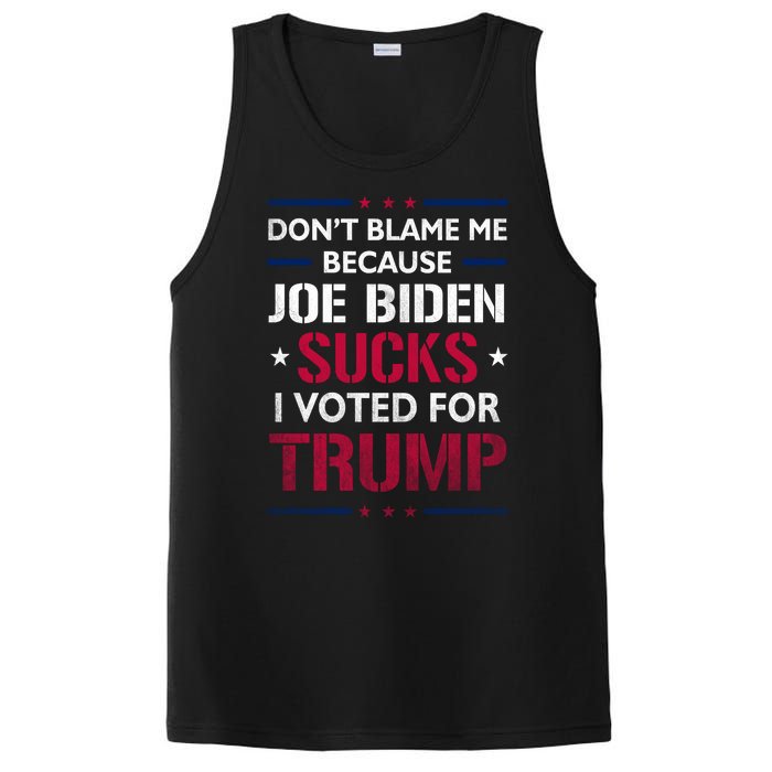 Don't Blame Me Joe Biden Sucks I Voted For Trump USA Flag PosiCharge Competitor Tank