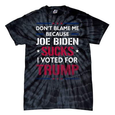 Don't Blame Me Joe Biden Sucks I Voted For Trump USA Flag Tie-Dye T-Shirt