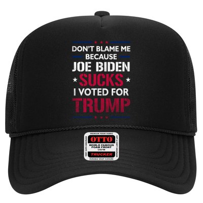 Don't Blame Me Joe Biden Sucks I Voted For Trump USA Flag Trucker Hat
