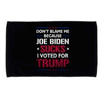 Don't Blame Me Joe Biden Sucks I Voted For Trump USA Flag Microfiber Hand Towel