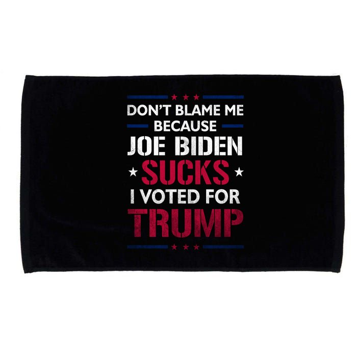 Don't Blame Me Joe Biden Sucks I Voted For Trump USA Flag Microfiber Hand Towel