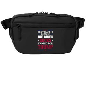 Don't Blame Me Joe Biden Sucks I Voted For Trump USA Flag Crossbody Pack