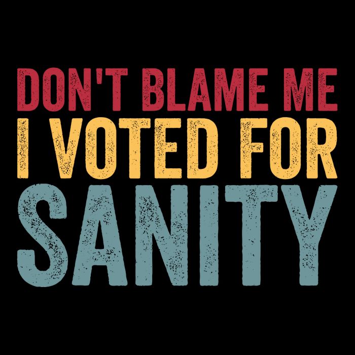 Dont Blame Me I Voted For Sanity Button