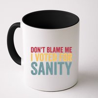 Dont Blame Me I Voted For Sanity Mug