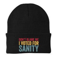 Dont Blame Me I Voted For Sanity Knit Cap Winter Beanie