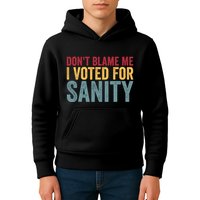 Dont Blame Me I Voted For Sanity Kids Hoodie
