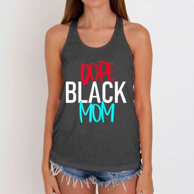 Dope Black Mom Funny Gift Women's Knotted Racerback Tank