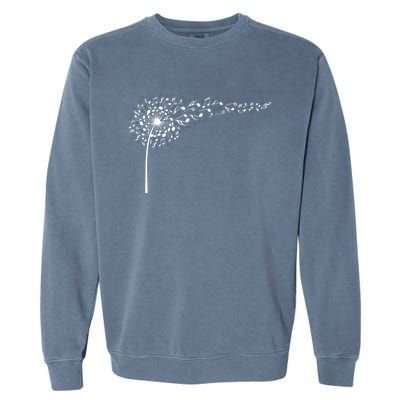 Dandelion Blowing Music Notes Cute Christmas Gift Great Gift Garment-Dyed Sweatshirt