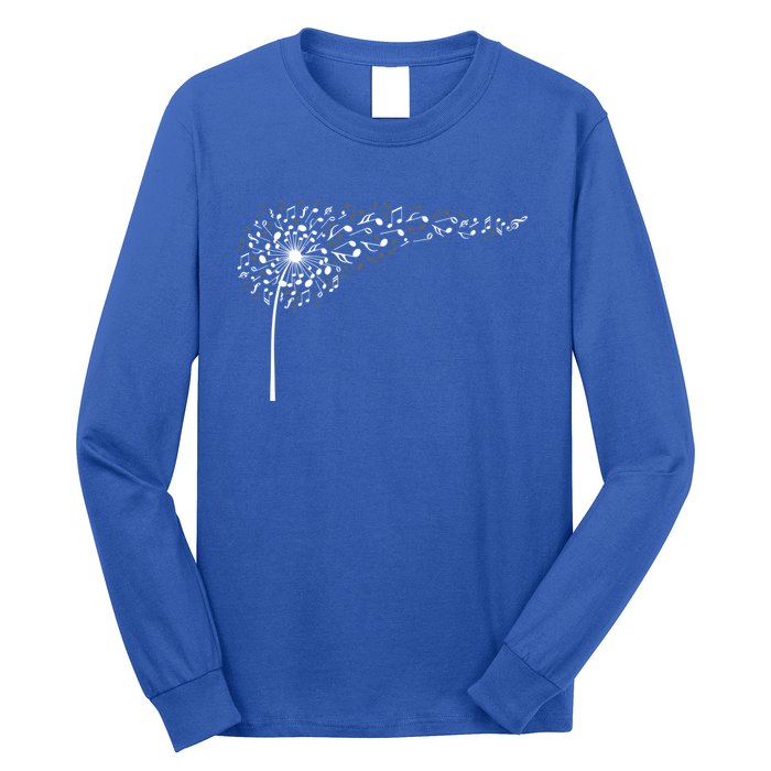 Dandelion Blowing Music Notes Cute Christmas Gift Great Gift Long Sleeve Shirt