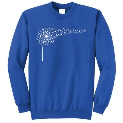 Dandelion Blowing Music Notes Cute Christmas Gift Great Gift Tall Sweatshirt