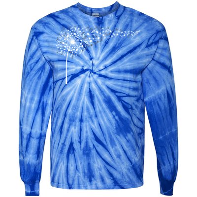 Dandelion Blowing Music Notes Cute Christmas Gift Great Gift Tie-Dye Long Sleeve Shirt