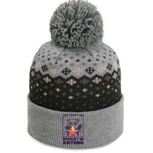 Don’t Bother Me While I’m Eating Funny Trendy Gift The Baniff Cuffed Pom Beanie