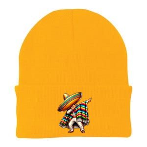 Dabbing Boy Mexican Poncho Cinco De Mayo Knit Cap Winter Beanie