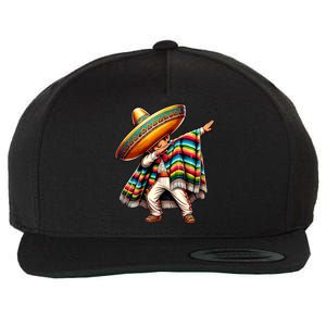 Dabbing Boy Mexican Poncho Cinco De Mayo Wool Snapback Cap