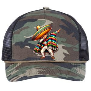 Dabbing Boy Mexican Poncho Cinco De Mayo Retro Rope Trucker Hat Cap