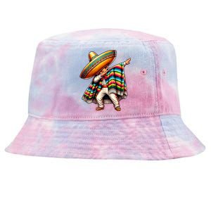 Dabbing Boy Mexican Poncho Cinco De Mayo Tie-Dyed Bucket Hat