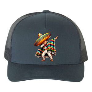 Dabbing Boy Mexican Poncho Cinco De Mayo Yupoong Adult 5-Panel Trucker Hat