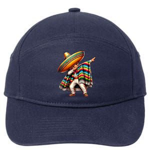 Dabbing Boy Mexican Poncho Cinco De Mayo 7-Panel Snapback Hat