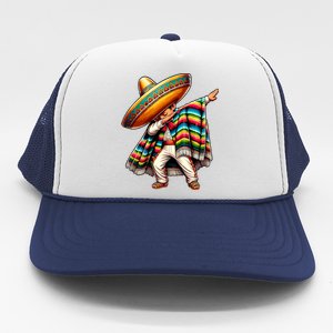 Dabbing Boy Mexican Poncho Cinco De Mayo Trucker Hat