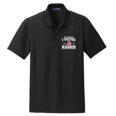 Dont Blame Me I Voted For Harris Dry Zone Grid Polo