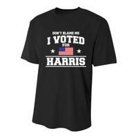 Dont Blame Me I Voted For Harris Youth Performance Sprint T-Shirt