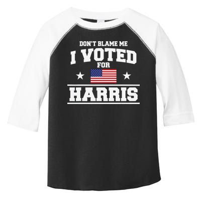 Dont Blame Me I Voted For Harris Toddler Fine Jersey T-Shirt