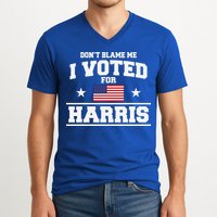 Dont Blame Me I Voted For Harris V-Neck T-Shirt