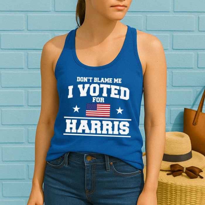 Dont Blame Me I Voted For Harris Womens Tank Top