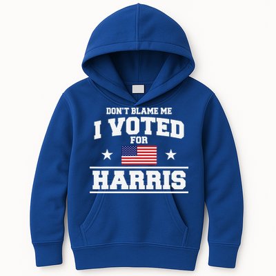 Dont Blame Me I Voted For Harris Kids Hoodie