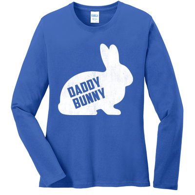 Daddy Bunny Matching Father Dad Papa Easter Day Gift Ladies Long Sleeve Shirt