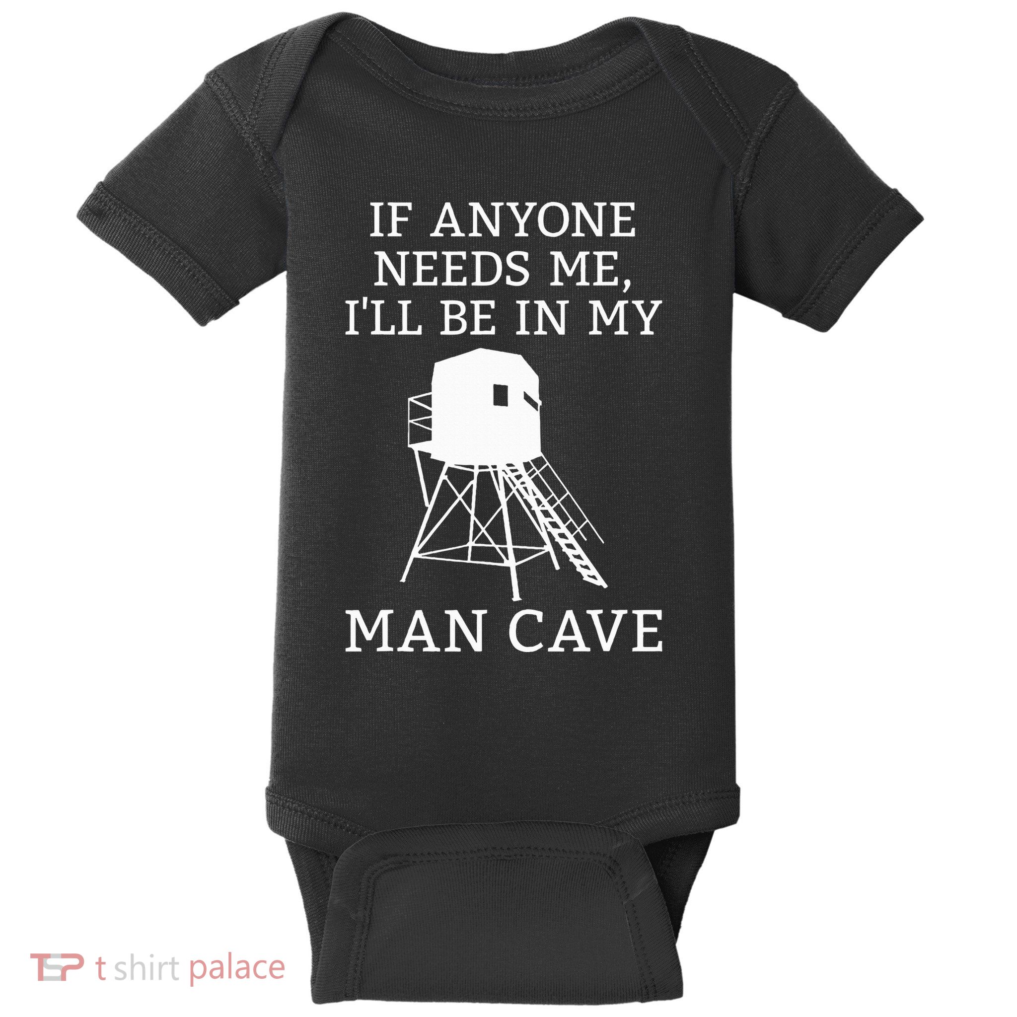 Deer Blind Man Cave Funny Hunter Dad Grandad Hunting Season Baby Bodysuit