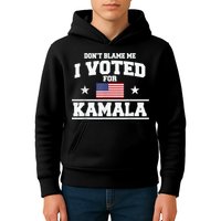 DonT Blame Me I Voted For Kamala Pro Harris Supporter Kids Hoodie