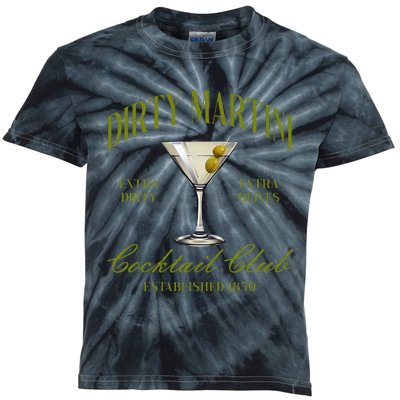 Dirtyy Bachelorette Martini Cocktail Club Martini Drinking Kids Tie-Dye T-Shirt