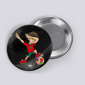 Dabbing Boy Morocco Soccer Jersey National Flag Button