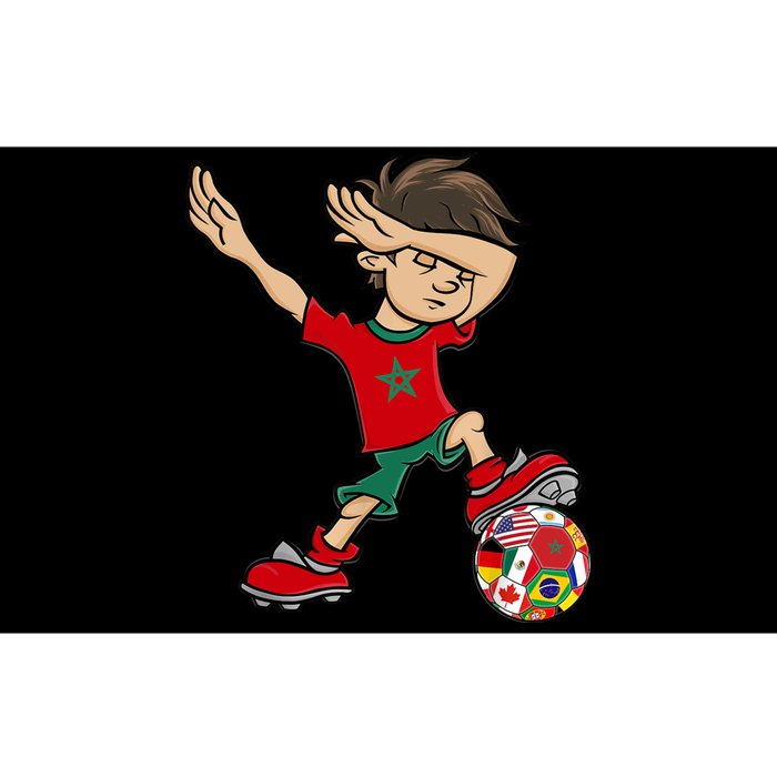 Dabbing Boy Morocco Soccer Jersey National Flag Bumper Sticker